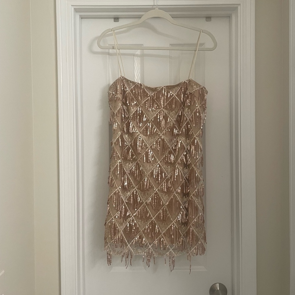 NWT Showpo Shook Dress Champagne Sequin